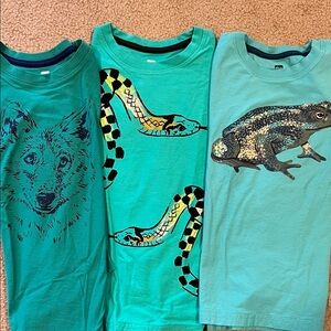 Tea Collection Kids Long Sleeve Tees - Blue with Animal Prints